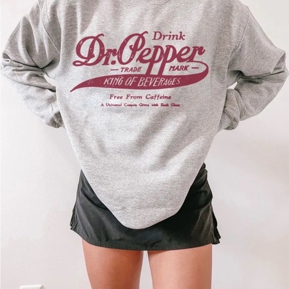 Dr Pepper Graphic Sweatshirt Gildan XL crew neck - Picture 2 of 6